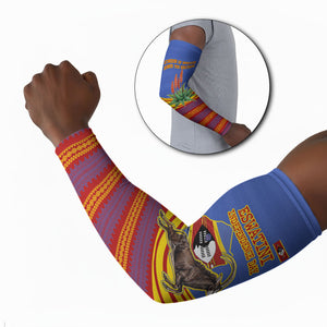 Eswatini Independence Day Arm Sleeves Sable Antelope - Aloe Succulent - Flag Shield
