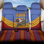 Eswatini Independence Day Back Car Seat Cover Sable Antelope - Aloe Succulent - Flag Shield