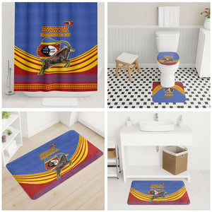 Eswatini Independence Day Bathroom Set Sable Antelope - Aloe Succulent - Flag Shield