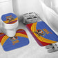 Eswatini Independence Day Bathroom Set Sable Antelope - Aloe Succulent - Flag Shield