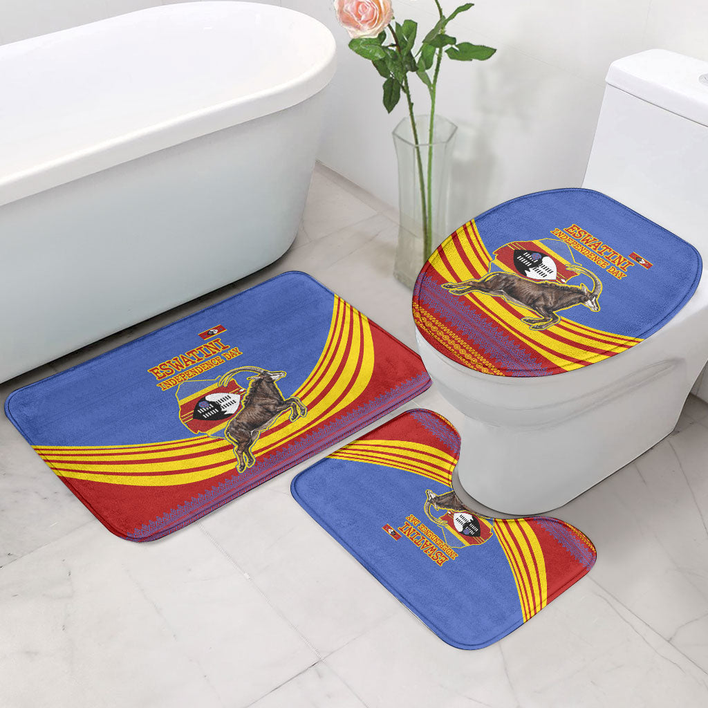 Eswatini Independence Day Bathroom Set Sable Antelope - Aloe Succulent - Flag Shield