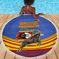 Eswatini Independence Day Beach Blanket Sable Antelope - Aloe Succulent - Flag Shield