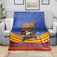 Eswatini Independence Day Blanket Sable Antelope - Aloe Succulent - Flag Shield