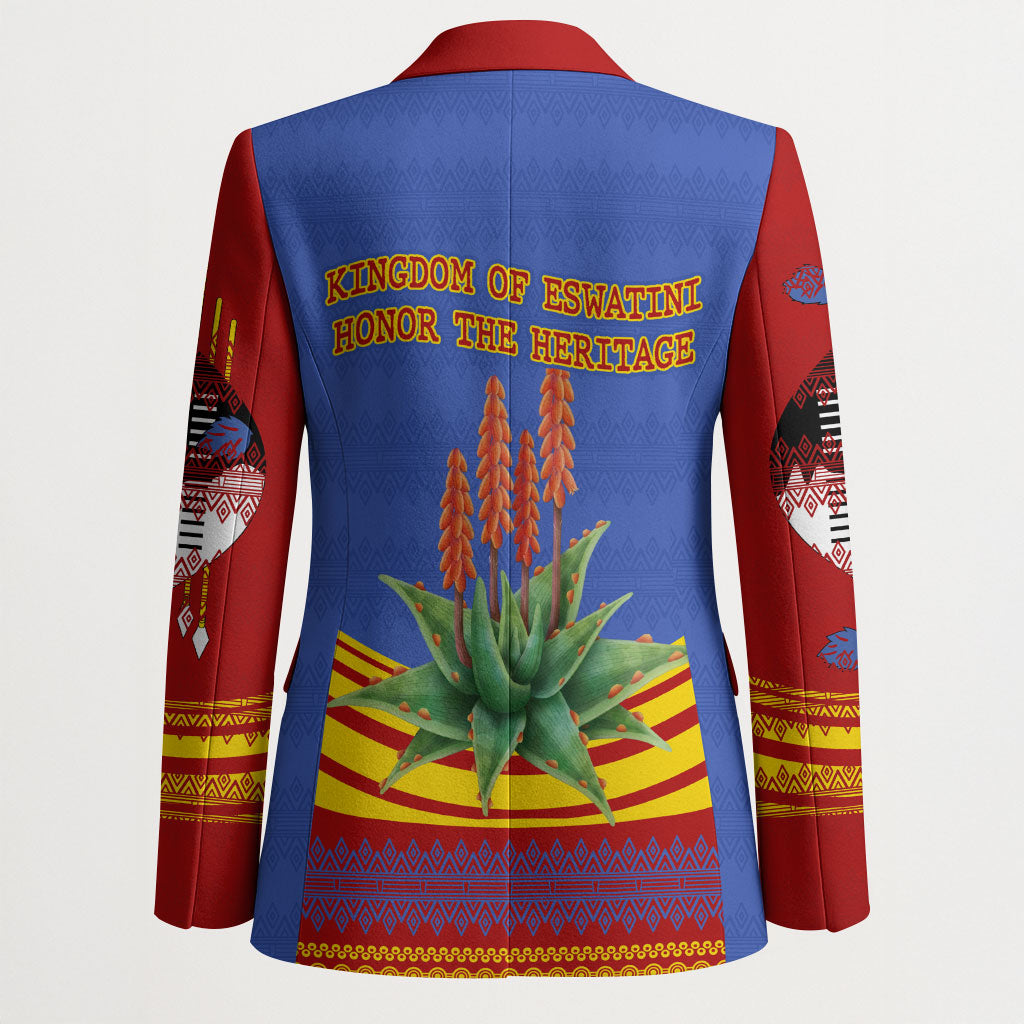 Eswatini Independence Day Blazer Sable Antelope - Aloe Succulent - Flag Shield