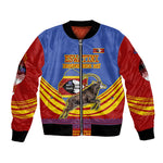 Eswatini Independence Day Bomber Jacket Sable Antelope - Aloe Succulent - Flag Shield