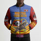 Eswatini Independence Day Bomber Puffer Jacket Sable Antelope - Aloe Succulent - Flag Shield