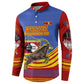 Eswatini Independence Day Button Sweatshirt Sable Antelope - Aloe Succulent - Flag Shield