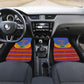 Eswatini Independence Day Car Mats Sable Antelope - Aloe Succulent - Flag Shield