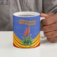 Eswatini Independence Day Ceramic Mug Sable Antelope - Aloe Succulent - Flag Shield