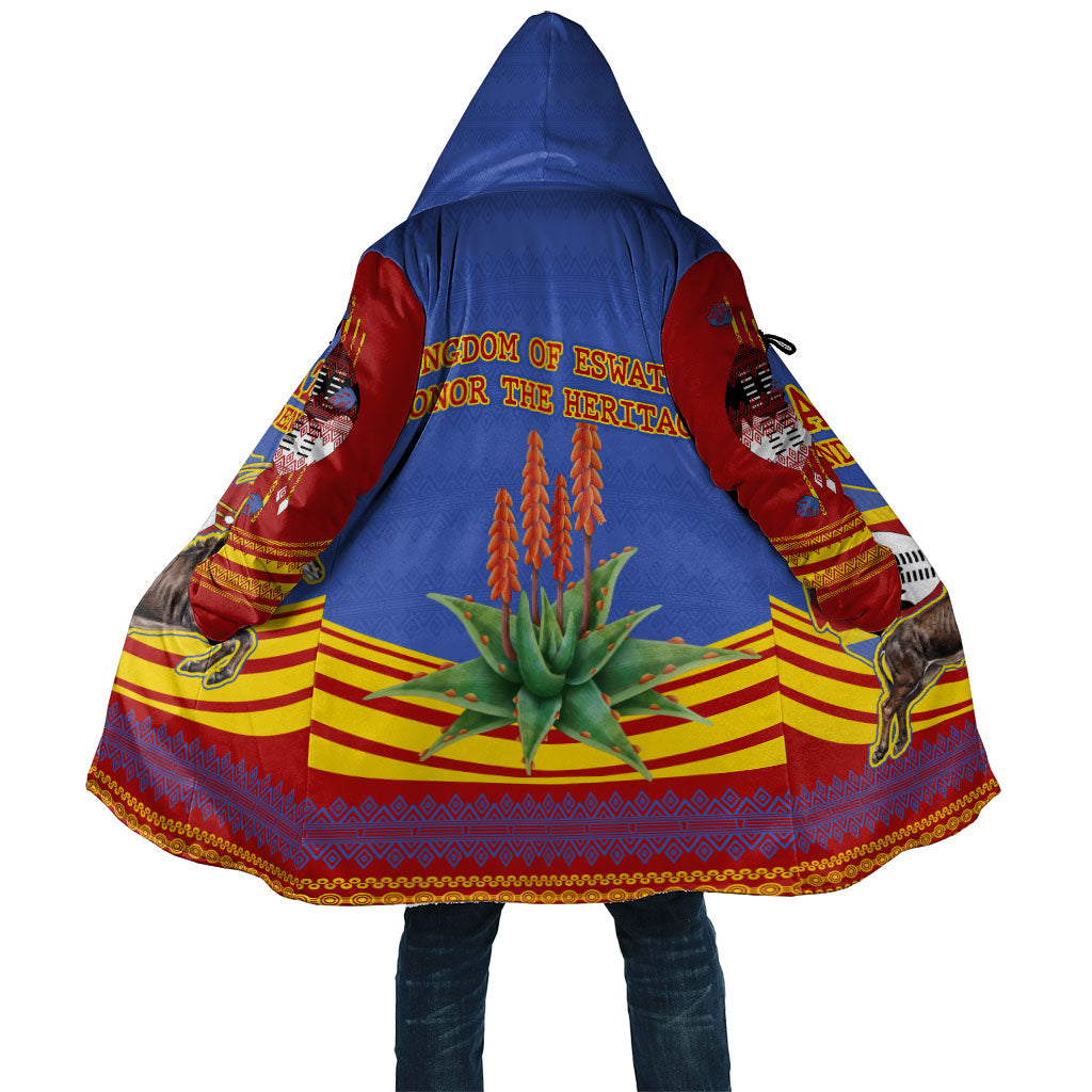 Eswatini Independence Day Cloak Sable Antelope - Aloe Succulent - Flag Shield