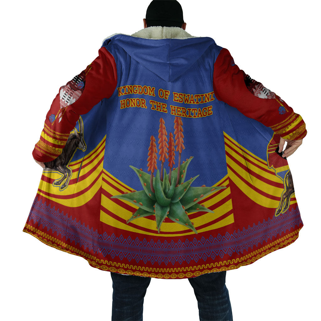Eswatini Independence Day Cloak Sable Antelope - Aloe Succulent - Flag Shield