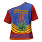 Eswatini Independence Day Cross Shoulder Shirt Sable Antelope - Aloe Succulent - Flag Shield
