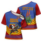 Eswatini Independence Day Cross Shoulder Shirt Sable Antelope - Aloe Succulent - Flag Shield