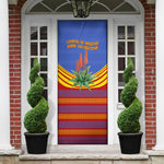 Eswatini Independence Day Door Cover Sable Antelope - Aloe Succulent - Flag Shield
