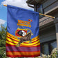 Eswatini Independence Day Garden Flag Sable Antelope - Aloe Succulent - Flag Shield