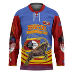 Eswatini Independence Day Hockey Jersey Sable Antelope - Aloe Succulent - Flag Shield