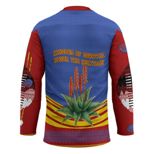 Eswatini Independence Day Hockey Jersey Sable Antelope - Aloe Succulent - Flag Shield