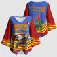 Eswatini Independence Day Kimono Sleeve Blouse Sable Antelope - Aloe Succulent - Flag Shield