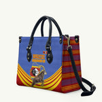 Eswatini Independence Day Leather Bag Sable Antelope - Aloe Succulent - Flag Shield
