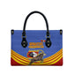 Eswatini Independence Day Leather Bag Sable Antelope - Aloe Succulent - Flag Shield