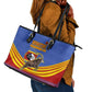Eswatini Independence Day Leather Tote Bag Sable Antelope - Aloe Succulent - Flag Shield