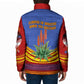 Eswatini Independence Day Padded Jacket Sable Antelope - Aloe Succulent - Flag Shield