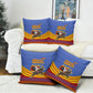 Eswatini Independence Day Pillow Cover Sable Antelope - Aloe Succulent - Flag Shield