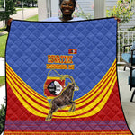 Eswatini Independence Day Quilt Sable Antelope - Aloe Succulent - Flag Shield