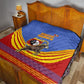 Eswatini Independence Day Quilt Sable Antelope - Aloe Succulent - Flag Shield