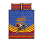 Eswatini Independence Day Quilt Bed Set Sable Antelope - Aloe Succulent - Flag Shield