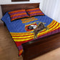 Eswatini Independence Day Quilt Bed Set Sable Antelope - Aloe Succulent - Flag Shield
