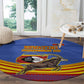 Eswatini Independence Day Round Carpet Sable Antelope - Aloe Succulent - Flag Shield