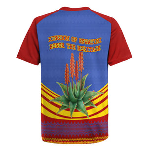 Eswatini Independence Day Rugby Jersey Sable Antelope - Aloe Succulent - Flag Shield