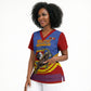 Eswatini Independence Day Scrub Top Sable Antelope - Aloe Succulent - Flag Shield