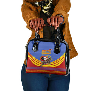 Eswatini Independence Day Shoulder Handbag Sable Antelope - Aloe Succulent - Flag Shield