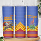 Eswatini Independence Day Skinny Tumbler Sable Antelope - Aloe Succulent - Flag Shield