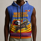 Eswatini Independence Day Sleeveless Zip Hoodie Sable Antelope - Aloe Succulent - Flag Shield