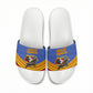 Eswatini Independence Day Slide Sandals Sable Antelope - Aloe Succulent - Flag Shield