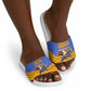 Eswatini Independence Day Slide Sandals Sable Antelope - Aloe Succulent - Flag Shield