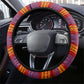 Eswatini Independence Day Steering Wheel Cover Sable Antelope - Aloe Succulent - Flag Shield