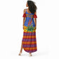 Eswatini Independence Day Summer Maxi Dress Sable Antelope - Aloe Succulent - Flag Shield