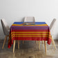 Eswatini Independence Day Tablecloth Sable Antelope - Aloe Succulent - Flag Shield