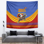 Eswatini Independence Day Tapestry Sable Antelope - Aloe Succulent - Flag Shield