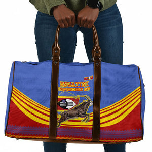 Eswatini Independence Day Travel Bag Sable Antelope - Aloe Succulent - Flag Shield