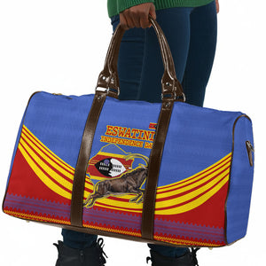 Eswatini Independence Day Travel Bag Sable Antelope - Aloe Succulent - Flag Shield
