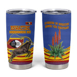 Eswatini Independence Day Tumbler Cup Sable Antelope - Aloe Succulent - Flag Shield