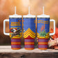 Eswatini Independence Day Tumbler With Handle Sable Antelope - Aloe Succulent - Flag Shield