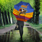 Eswatini Independence Day Umbrella Sable Antelope - Aloe Succulent - Flag Shield