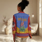 Eswatini Independence Day Women Casual Shirt Sable Antelope - Aloe Succulent - Flag Shield