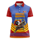 Eswatini Independence Day Women Polo Shirt Sable Antelope - Aloe Succulent - Flag Shield